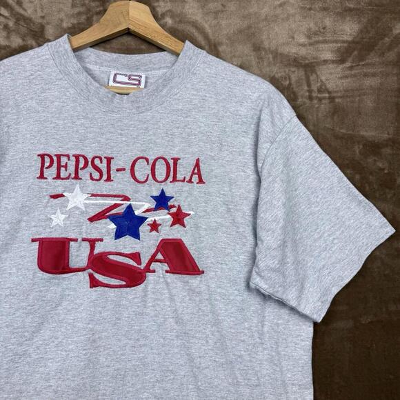 Vintage Pepsi Cola USA T-Shirt Men’s L Crable Sportswear 1990s Single Stitch Y2K - Picture 2 of 8
